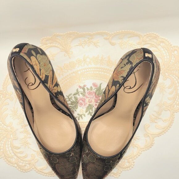 Sassy 9.5M Sam Edelman Hazel Bronze Metallic Stiletto HIgh Heels - Picture 4 of 6